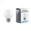 Лампа светодиодная LED 1вт Е27 белый 6400К (шар) FERON 25115