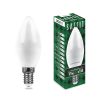 Лампа светодиодная LED 11вт Е14 теплый матовая свеча FERON 55131