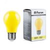 Лампа светодиодная LED 3вт Е27 желтый шар FERON 25921