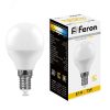 Лампа светодиодная LED 7вт Е14 теплый шар FERON 25478