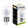 Лампа светодиодная LED 7вт Е27 белый шар FERON 25482