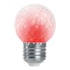 Лампа светодиодная LED 1вт Е27 строб красный шар FERON 38210