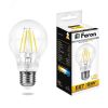 Лампа светодиодная LED 9вт Е27 теплый FILAMENT FERON 25631