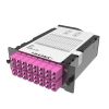 Претерминированная кассета 32 ОВ, OM4, 2xMTP(16)f/16xLC Duplex, (синтегрированными шторками), 1 HU