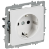 BRITE Розетка 1-местная с заземлением без защитных шторок 16А РС11-1-0-БрАБ арктический белый IEK