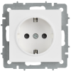 BRITE Розетка 1-местная с заземлением с защитными шторками 16А РС14-1-0-БрАБ арктический белый IEK