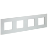 SKANDY Рамка 4-местная SK-F34S металл серебряный IEK