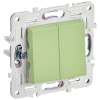 SKANDY Выключатель 2-клавишный перекрестный 10А SK-V06G мятный IEK