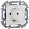 INSPIRIA Розетка 1-местная с заземлением с защитными шторками 16А белый