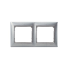 VALENA DIY Рамка 2-местная алюминий модерн