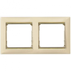 VALENA DIY Рамка 2-местная слоновая кость (золотой штрих)