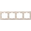 KVARTA Рамка 4-местная вертикальная РВ-4-ККм кремовый IEK