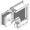 LINEBAR Секция угловая вниз 630А Al 3L+N+PER некрашеная IP55 транспортировочная 100-170град IEK