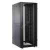 Шкаф серверный ПРОФ напольный 42U (800х1200) дверь перфорированная 2 шт черный в сборе ЦМО ШТК-СП-42.8.12-44АА-9005