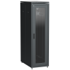 ITK LINEA N Шкаф напольный сетевой 19" 42U 800х1000мм стеклянная передняя дверь задняя металлическая черный