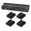 Хаб HDMI v1.4 через LAN кабель на 8 HDMI, до 50 м., удлинитель ИК Greenconnect GL-vE18