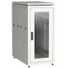 ITK LINEA N Шкаф напольный сетевой 19" 24U 800х1000мм стеклянная передняя дверь задняя перфорированная серый