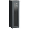 ITK LINEA N Шкаф сетевой 19" 33U 600х800мм стеклянная передняя дверь задняя металлическая черный
