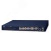 Коммутатор управляемый PoE 24 порта 10/100/1000 Мб/с, 2хSFP, 1xRS232, 300 Вт PLANET GS-4210-24P2S
