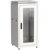 ITK LINEA N Шкаф сетевой 19" 28U 600х600мм стеклянная передняя дверь серый