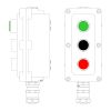 Взрывонепроницаемый пост управления из алюминия LCSD-03-B-MC-L1G(220)x1-P1B(11)x1-P1R(11)x1-PCMB-KAEPM3MHK-26 / 1Ex d IIB T5 Gb / Ex tb IIIC T95°С Db IP66