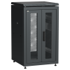 ITK LINEA N Шкаф сетевой 19" 18U 600х600мм двери передняя перфорированная задняя двустворчатая перфорированная черный