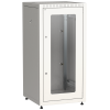 ITK LINEA E Шкаф напольный сетевой 19" 24U 600х600мм стеклянная передняя дверь задняя металлическая серый