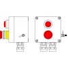 Взрывозащищенный пост управления из полиэстера CPE-Р-03-(1xLR(250)-1xP3E(11))-2xAASBMB(C)1Ex d e IIC T6 Gb / Ex tb IIIC T80°C Db IP66/КЗ/ШЗ