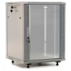 Шкаф настенный 19-дюймовый 18U 920x600х450мм стеклянная дверь с перфорацией Hyperline TWB-FC-1845-GP-RAL7035