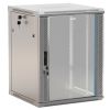 Шкаф настенный 19-дюймовый 22U 1086x600х600мм стеклянная дверь с перфорацией Hyperline TWB-2266-GP-RAL7035