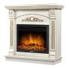 Портал для камина Barocco 25 шпон белый дуб с золотой патиной Firelight Barocco 25 WOG