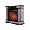 Портал для камина Scala 25 из камня серый сланец и шпон венге Firelight Scala 25 GV