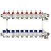 Коллекторная группа SSM-9RF set 9 контуров 1' x 3/4' с расходомерами и кронштейнами Ридан 088U0959R