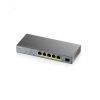 Коммутатор управляемый L2 5 портов PoE+ PoE++  10/100/1000 Мб/с. 1xSFP. 60 Вт для IP-видеокамер Zyxel NebulaFlex Pro GS1350-6HP Zyxel GS1350-6HP-EU0101F