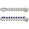 Коллекторная группа SSM-10R set 10 контуров 1' x 3/4' с термостатическими клапанами и кронштейнами Ридан 088U0980R