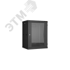 Шкаф настенный разбор 19д 15U стеклянная дверь Ш600хВ770хГ450мм черный TLK TWC-156045-R-G-BK