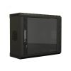 Шкаф настенный 19-дюймовый (19'') 9U480х600х250стекл дверь Hyperline TWS-0925-GP-RAL9004