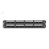 Панель 19'', 2U, 48 портов, Кат.6, RJ45/8P8C, неэкран., черная NIKOMAX/NIKOLAN NMC-RP48UE2-2U-BK