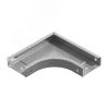 Угол горизонтальный 90 град. к лотку ПЛК 500х110, толщ. 1,5 мм, гор. цинк OSTEC 385350