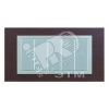 Рамка с суппортом на 8 узких модулей, S82C, венге - алюминий (дерево) Simon 82987-65