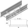 Кабельный лоток лестничного типа серии WIDE SPAN, высота - 200 мм, ширина - 518 мм, длина - 6000 мм, толщина - 2 мм, кратность - 6м, SZ - Оцинкованная Vergokan KLW500
