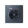 ARTGALLERY розетка 16А с 2 USB A+C, 5В/2,4А/3,0А, 2х5В/1,5А, механизм, грифель SE (Systeme) GAL000732