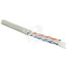 Кабель витая пара U/UTP категория 6 4 пары (23 AWG) одножильный (solid) с разделителем LSZH серый Hyperline 273515