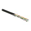 Кабель витая пара. неэкранированная U/UTP. категория 6. 4 пары (24 AWG). многожильный (patсh). без разделителя. LSZH. нг(С)-HF. –5C–+60C. черный Hyperline 273526
