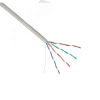 Кабель U/UTP 4 пары, Кат.5e, одножильный, медный, внутренний, PVC, серый, 305м NETLAN EC-UU004-5E-PVC-GY