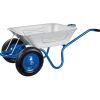 Тачка строительная двухколесная ПТ-350 усиленная 130 л 280 кг цельная рама ЗУБР 39913