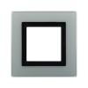 Рамка из натурального стекла, &quot;Avanti&quot;, светло-серая, 1 пост (2 мод.)
