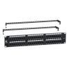 Патч-панель IDC 19' (2U), 48 портов RJ-45, категория 6, Dual IDC, с задним кабельным организатором Cabeus PL-48-Cat.6-Dual
