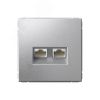 ARTGALLERY РОЗЕТКА двойная компьютерная RJ45+RJ45, кат.6А, механизм, АЛЮМИНИЙ SE (Systeme) GAL000388