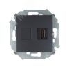 15 Розетка HDMI, графит Simon 1591407-038